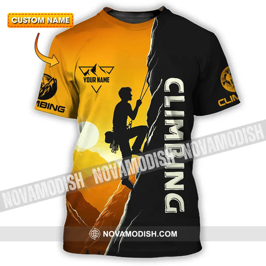 Unisex Shirt - Custom Text Shirt Climbing T-shirt