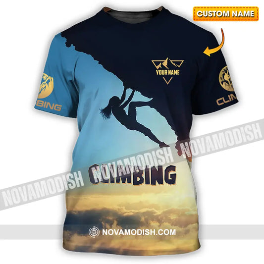 Unisex Shirt - Custom Text Shirt Climbing T-shirt