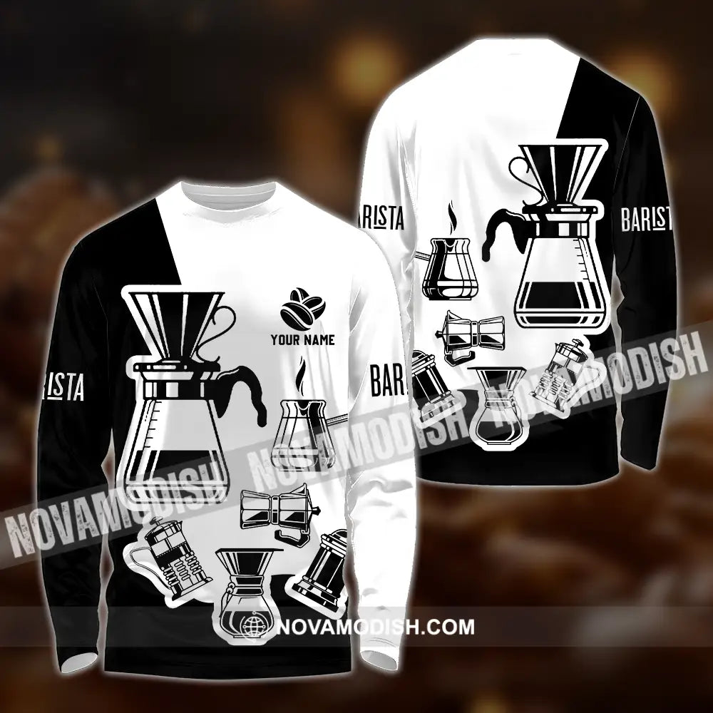 Unisex Shirt - Custom Text Shirt Coffee Shirt Long Sleeve Shirt / S T-shirt