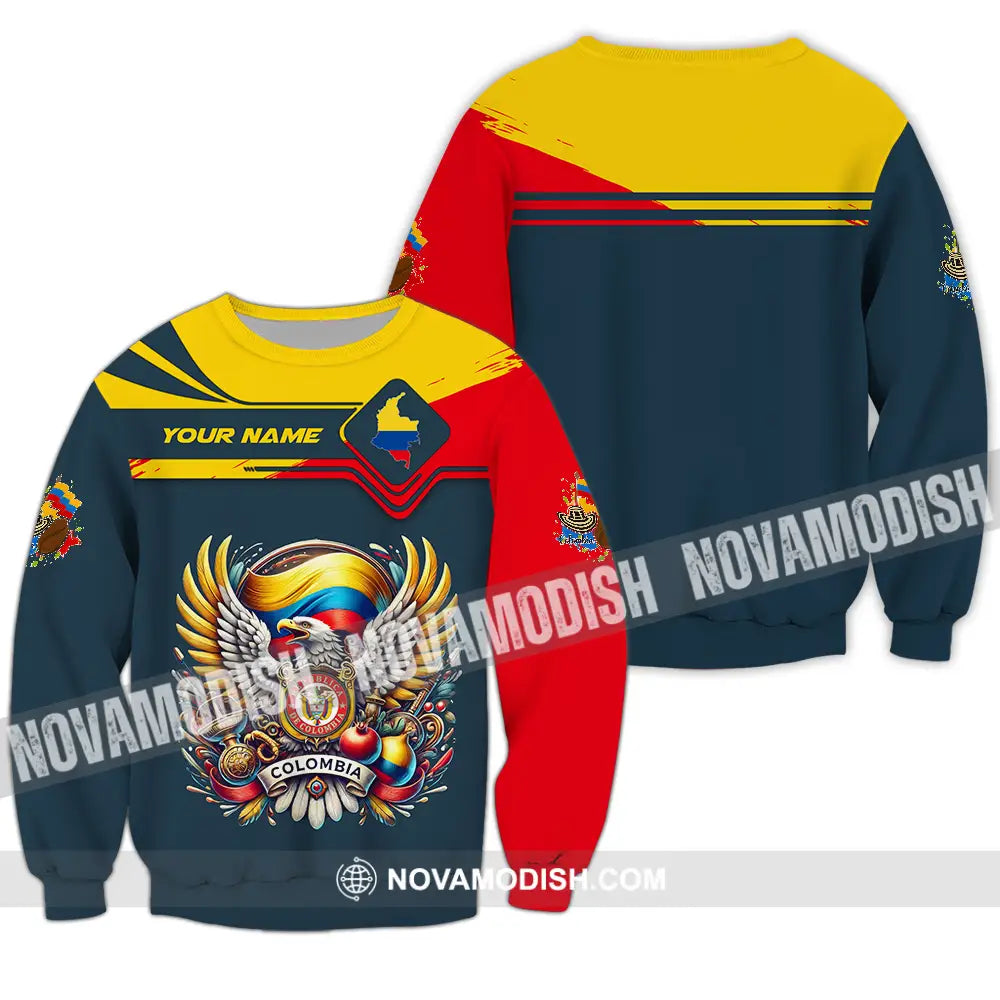 Unisex Shirt - Custom Text Shirt Colombia Long Sleeve / S T-shirt