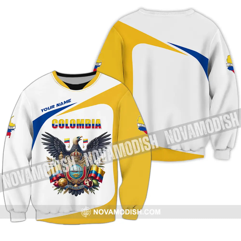 Unisex Shirt - Custom Text Shirt Colombia Long Sleeve / S T-shirt