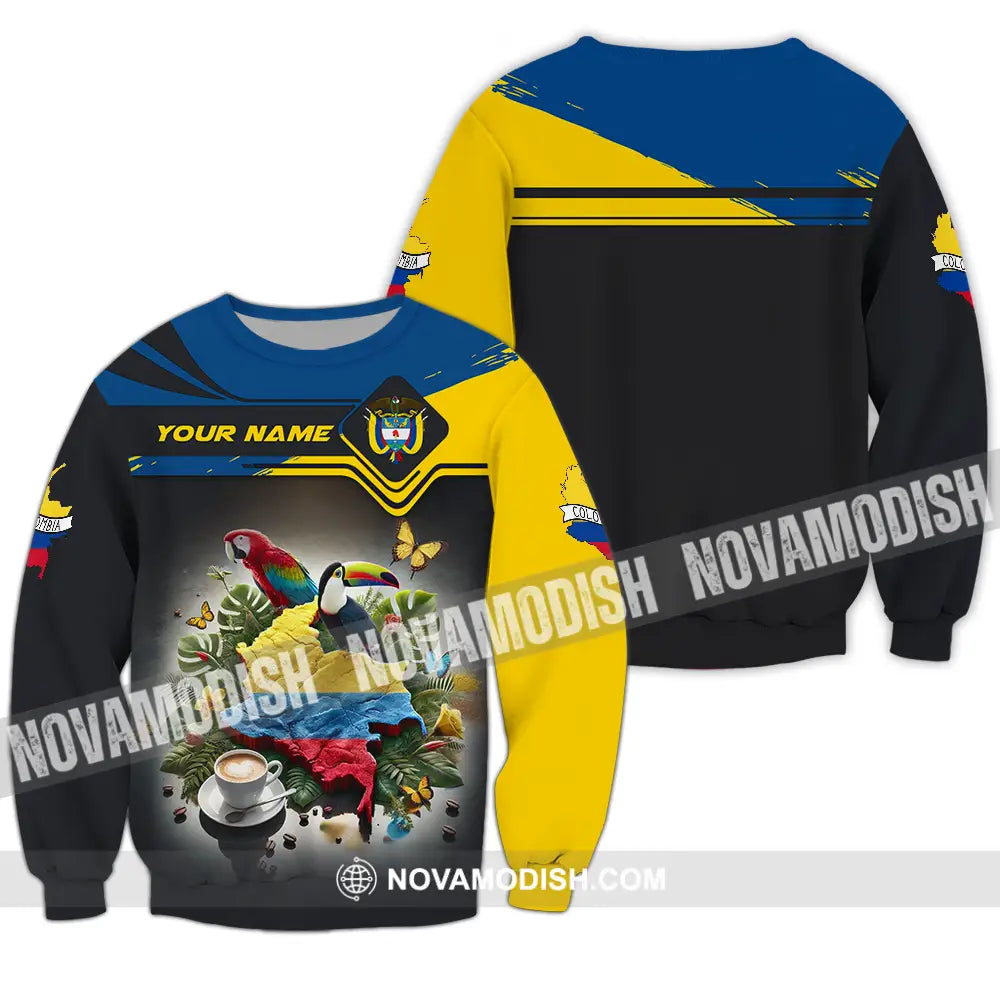 Unisex Shirt - Custom Text Shirt Colombia Long Sleeve / S T-shirt