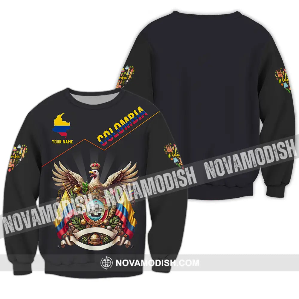 Unisex Shirt - Custom Text Shirt Colombia Long Sleeve / S T-shirt