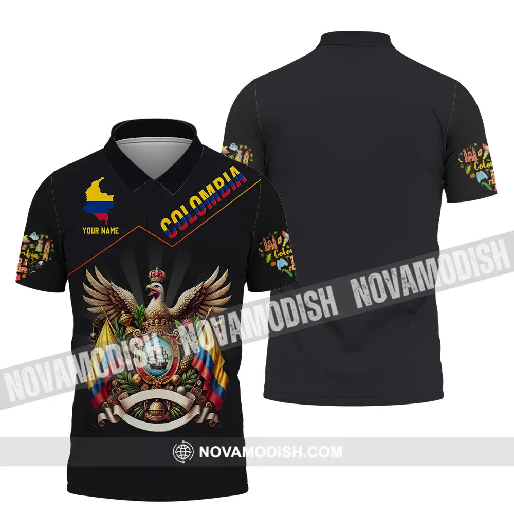 Unisex Shirt - Custom Text Shirt Colombia Polo Shirt / S T-shirt