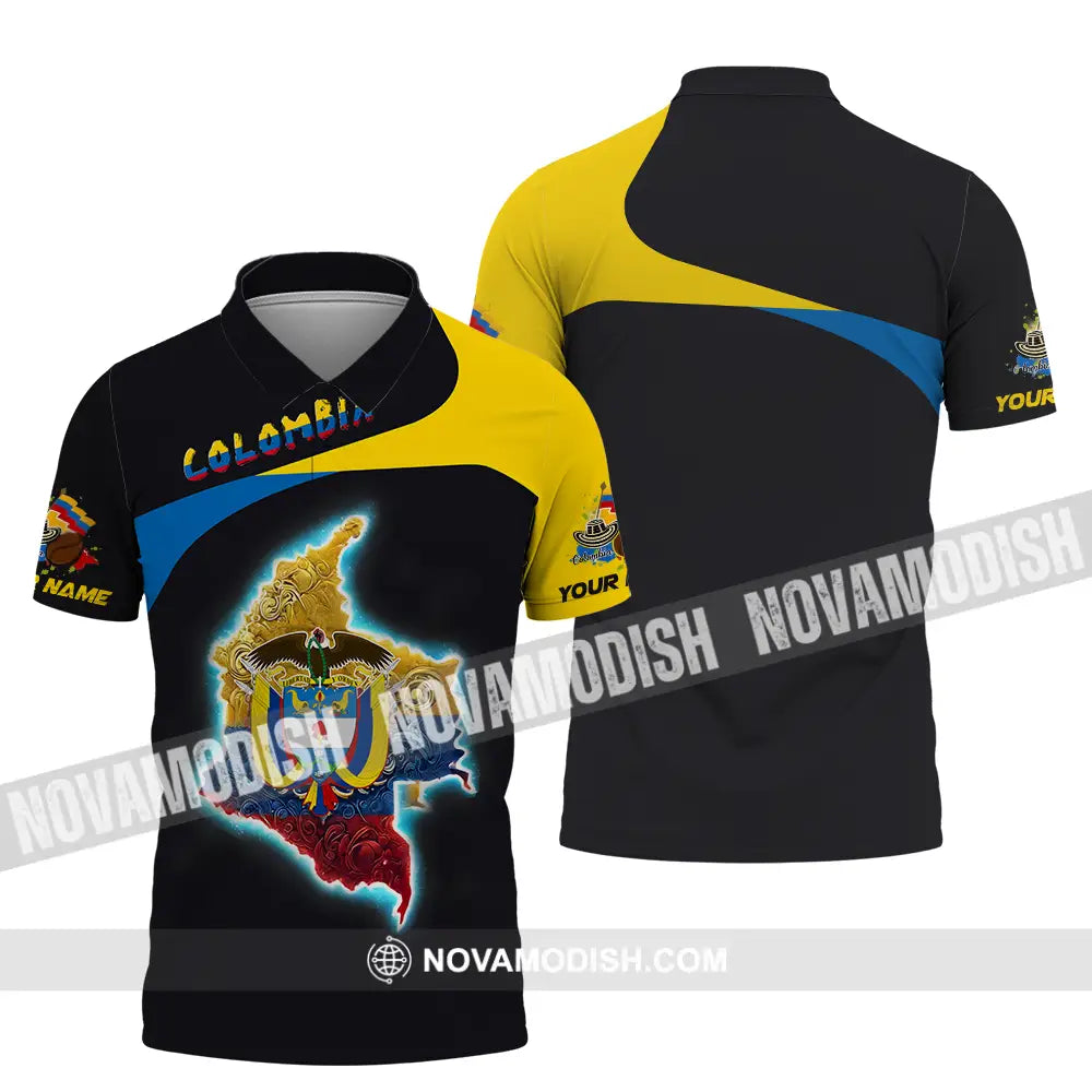 Unisex Shirt - Custom Text Shirt Colombia Polo Shirt / S T-shirt