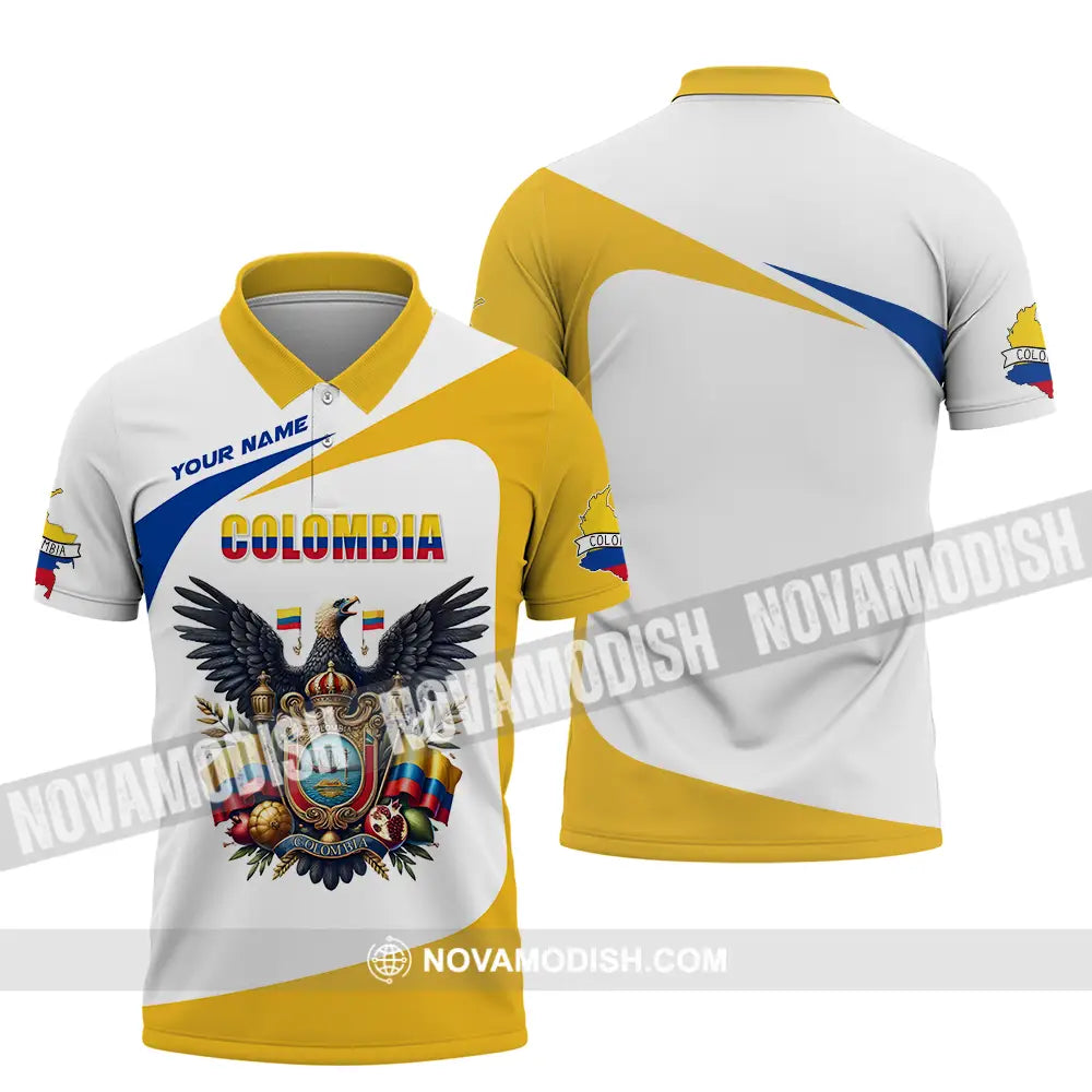 Unisex Shirt - Custom Text Shirt Colombia Polo Shirt / S T-shirt
