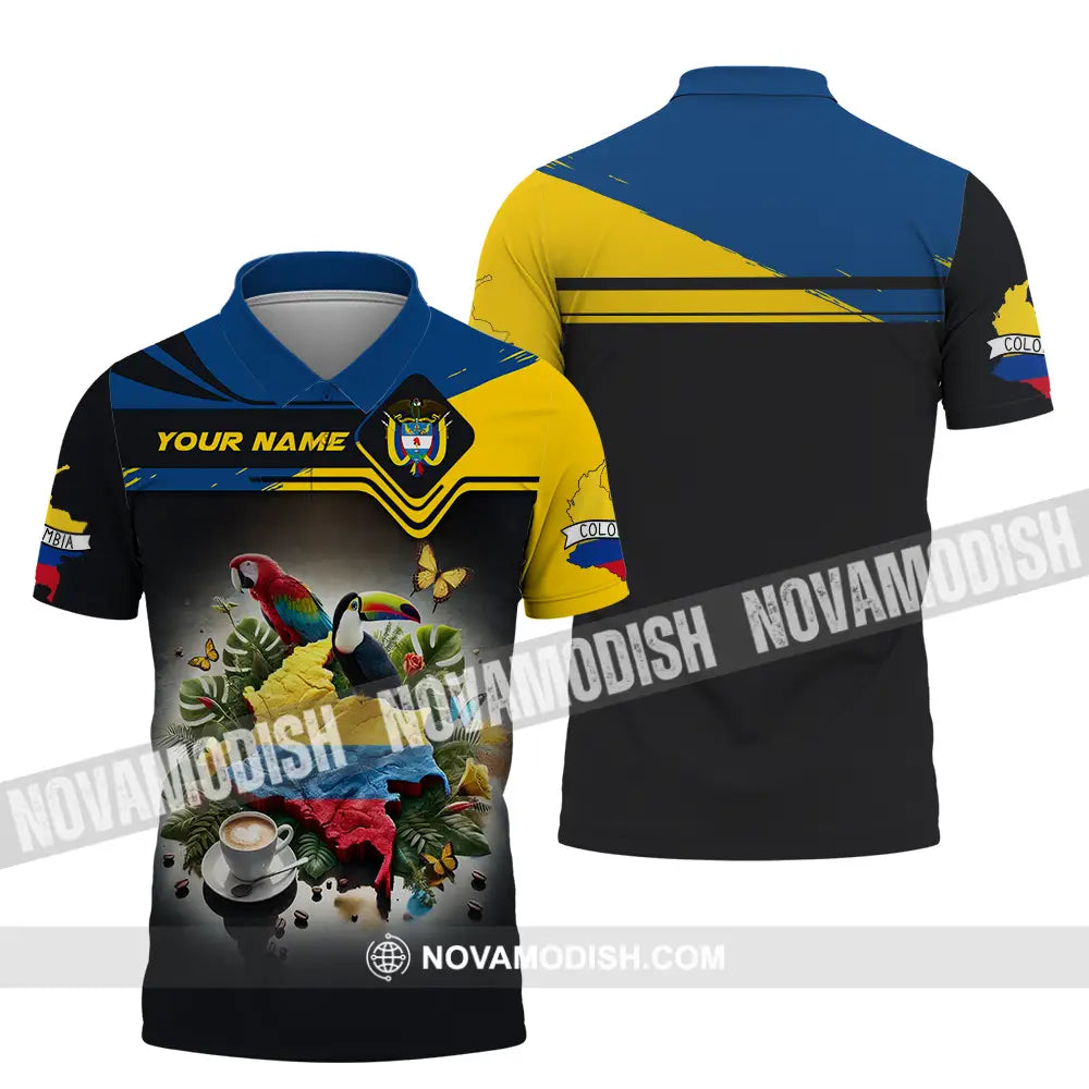 Unisex Shirt - Custom Text Shirt Colombia Polo Shirt / S T-shirt