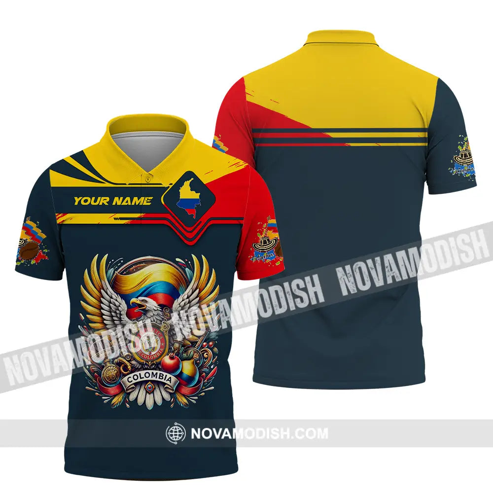 Unisex Shirt - Custom Text Shirt Colombia Polo Shirt / S T-shirt