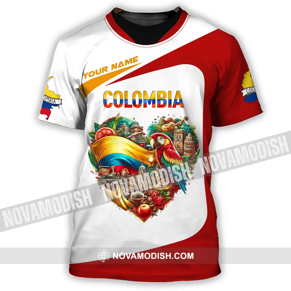 Unisex Shirt - Custom Text Shirt Colombia T-Shirt / S T-shirt