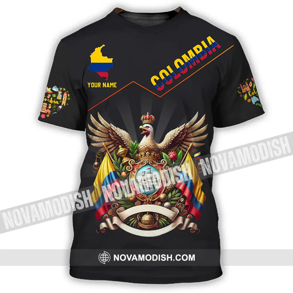 Unisex Shirt - Custom Text Shirt Colombia T-Shirt / S T-shirt