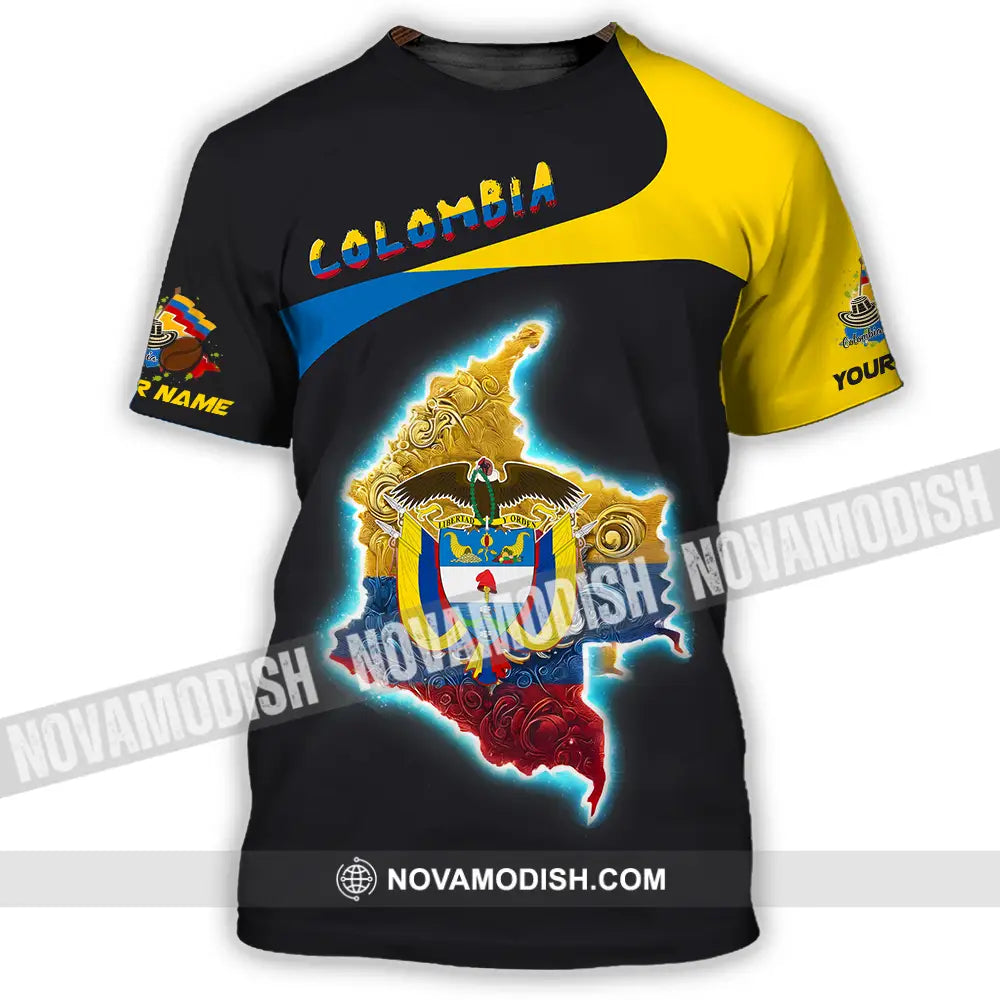 Unisex Shirt - Custom Text Shirt Colombia T-Shirt / S T-shirt