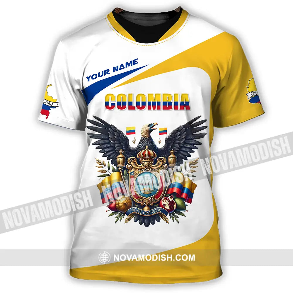 Unisex Shirt - Custom Text Shirt Colombia T-Shirt / S T-shirt