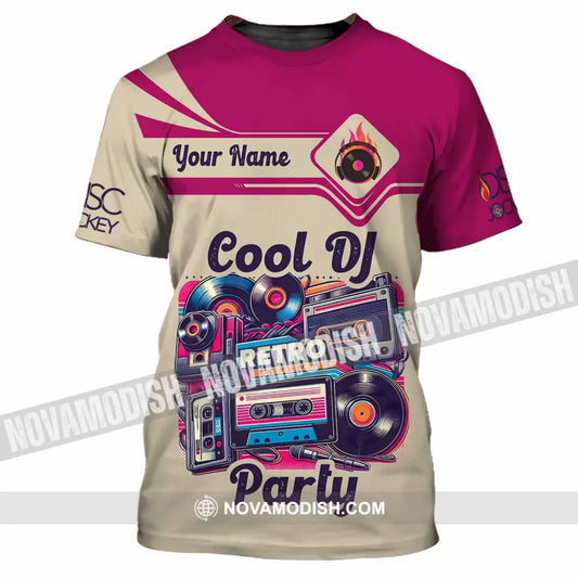 Unisex Shirt - Custom Text Shirt Cool DJ Retro Party Shirt T-Shirt / S T-shirt