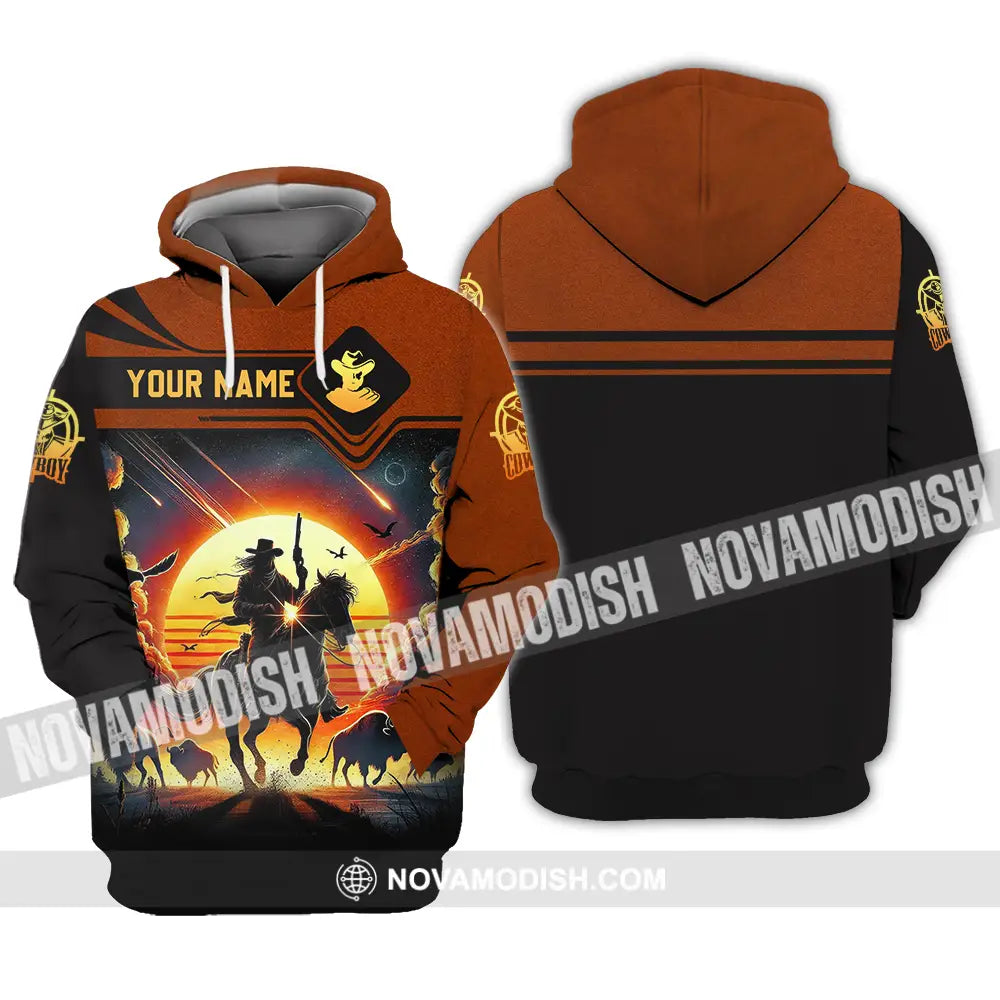 Unisex Shirt - Custom Text Cowboy Shirt Hoodie / S T-shirt