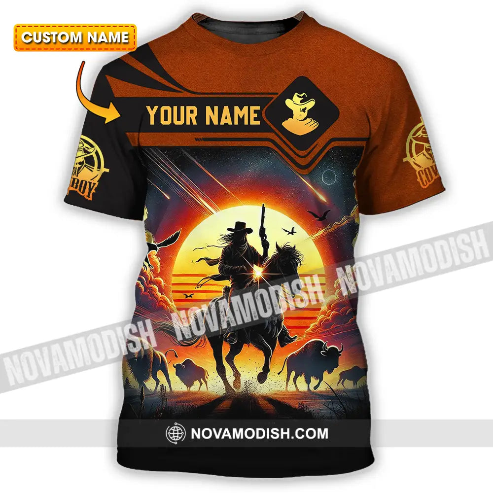 Unisex Shirt - Custom Text Cowboy Shirt T-shirt