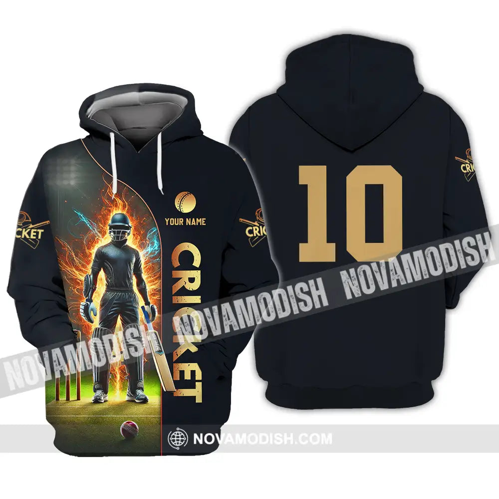 Unisex Shirt - Custom Text Shirt Cricket Shirt Hoodie / S T-shirt