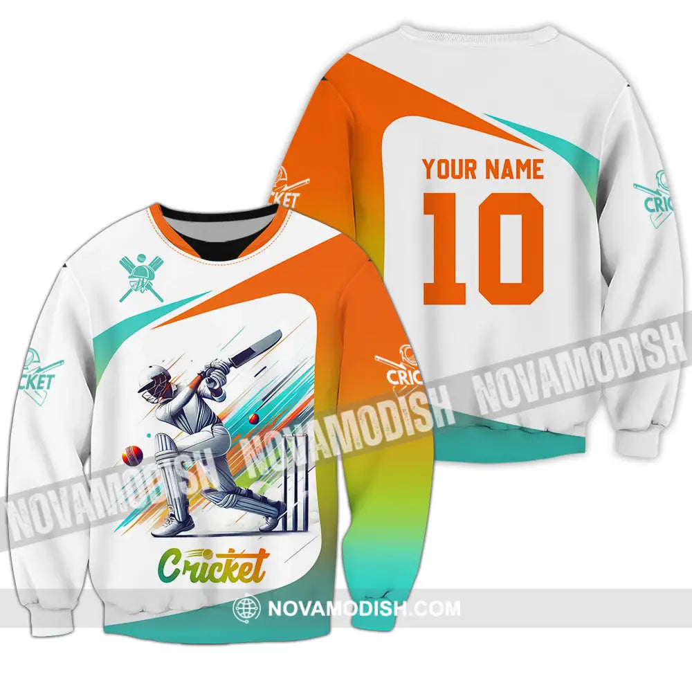 Unisex Shirt - Custom Text Shirt Cricket Shirt Long Sleeve / S T-shirt