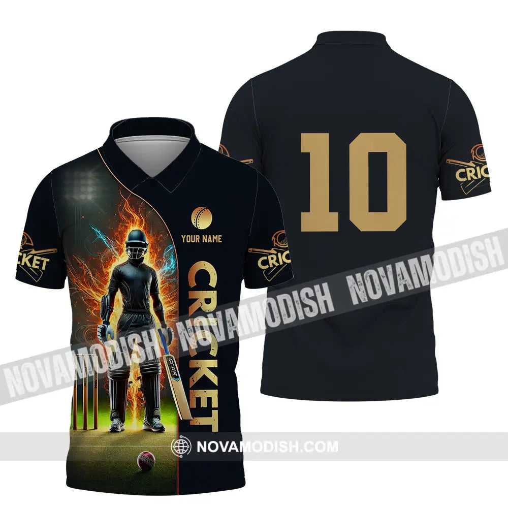 Unisex Shirt - Custom Text Shirt Cricket Shirt Polo Shirt / S T-shirt