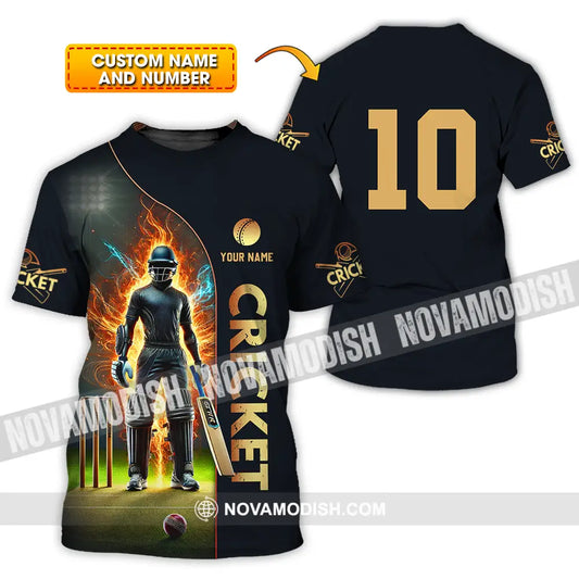 Unisex Shirt - Custom Text Shirt Cricket Shirt T-shirt