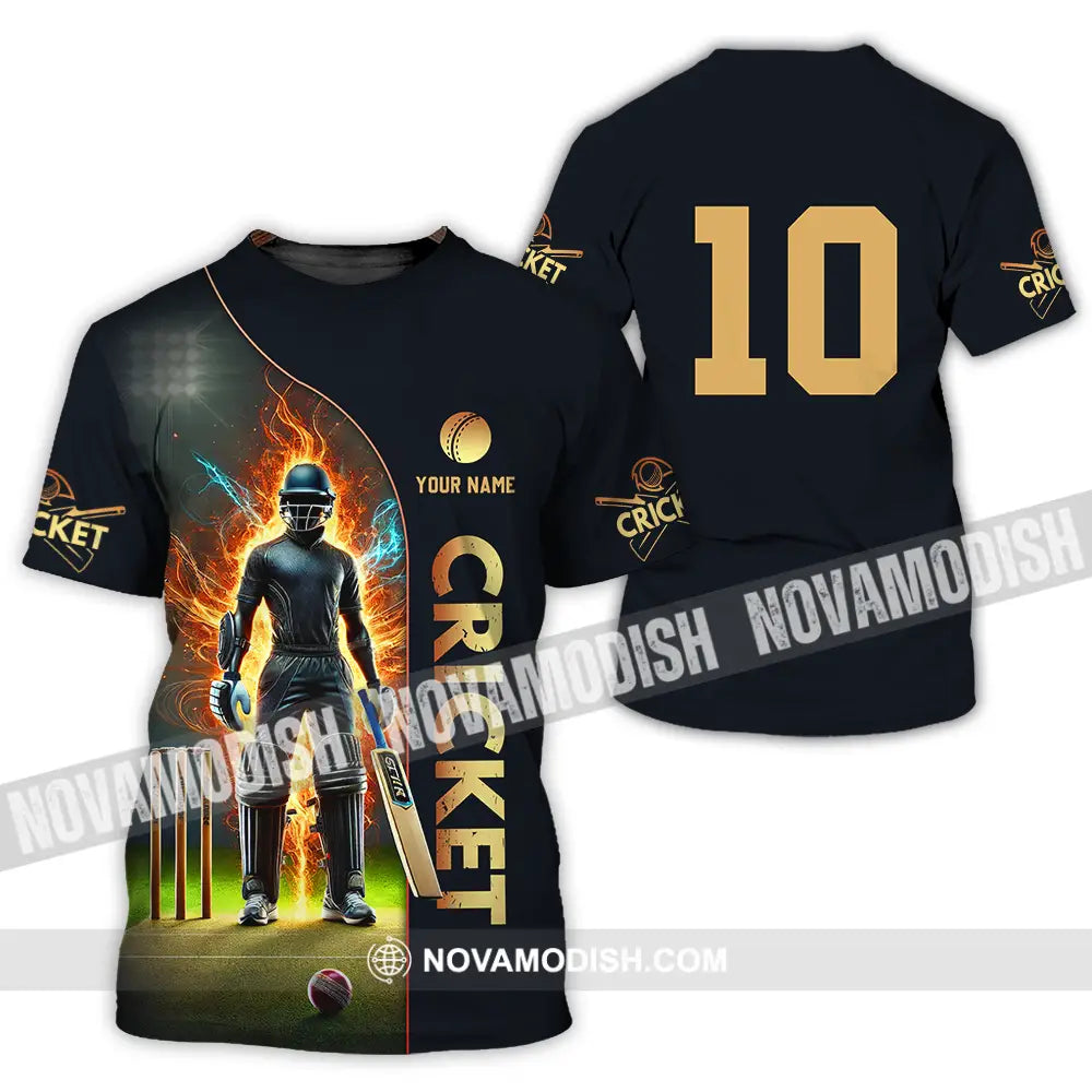 Unisex Shirt - Custom Text Shirt Cricket Shirt T-Shirt / S T-shirt