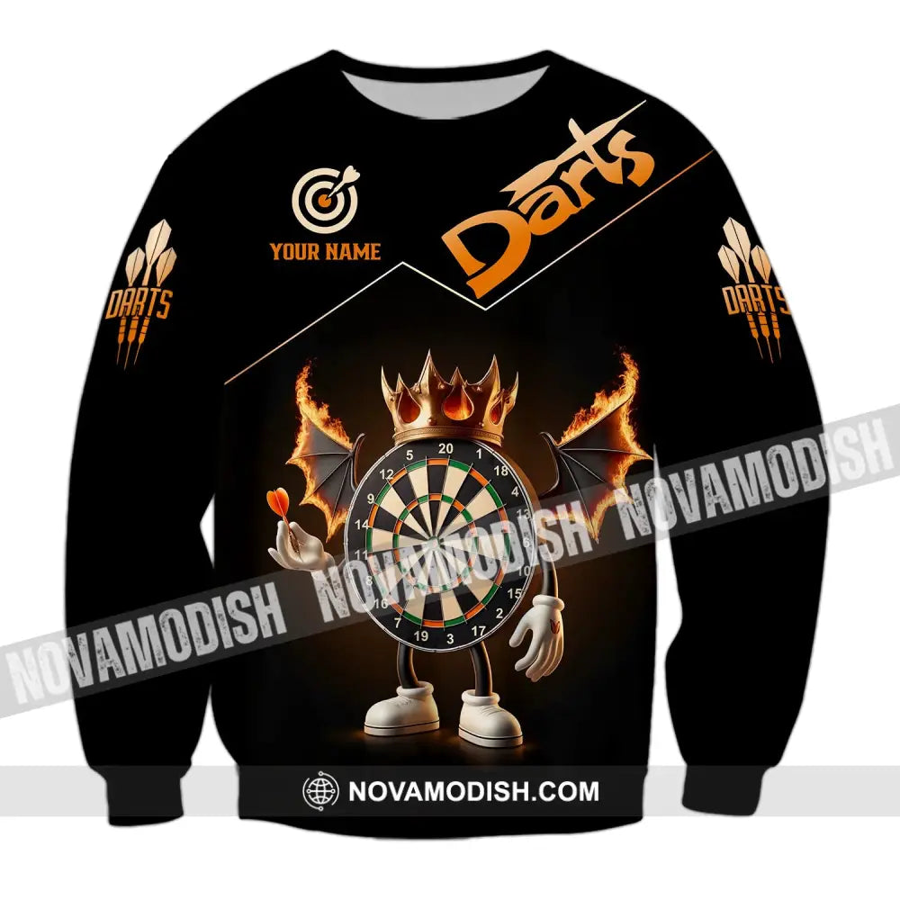 Unisex Shirt - Custom Text Darts Long Sleeve / S T-Shirt