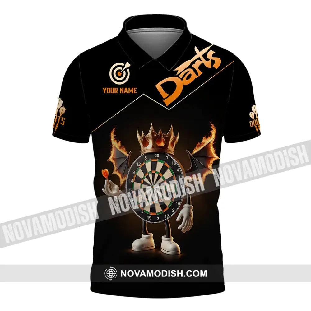 Unisex Shirt - Custom Text Darts Polo / S T-Shirt