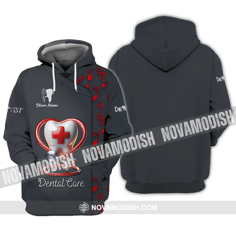 Unisex Shirt - Custom Text Shirt Dental Care Hoodie / S T-shirt