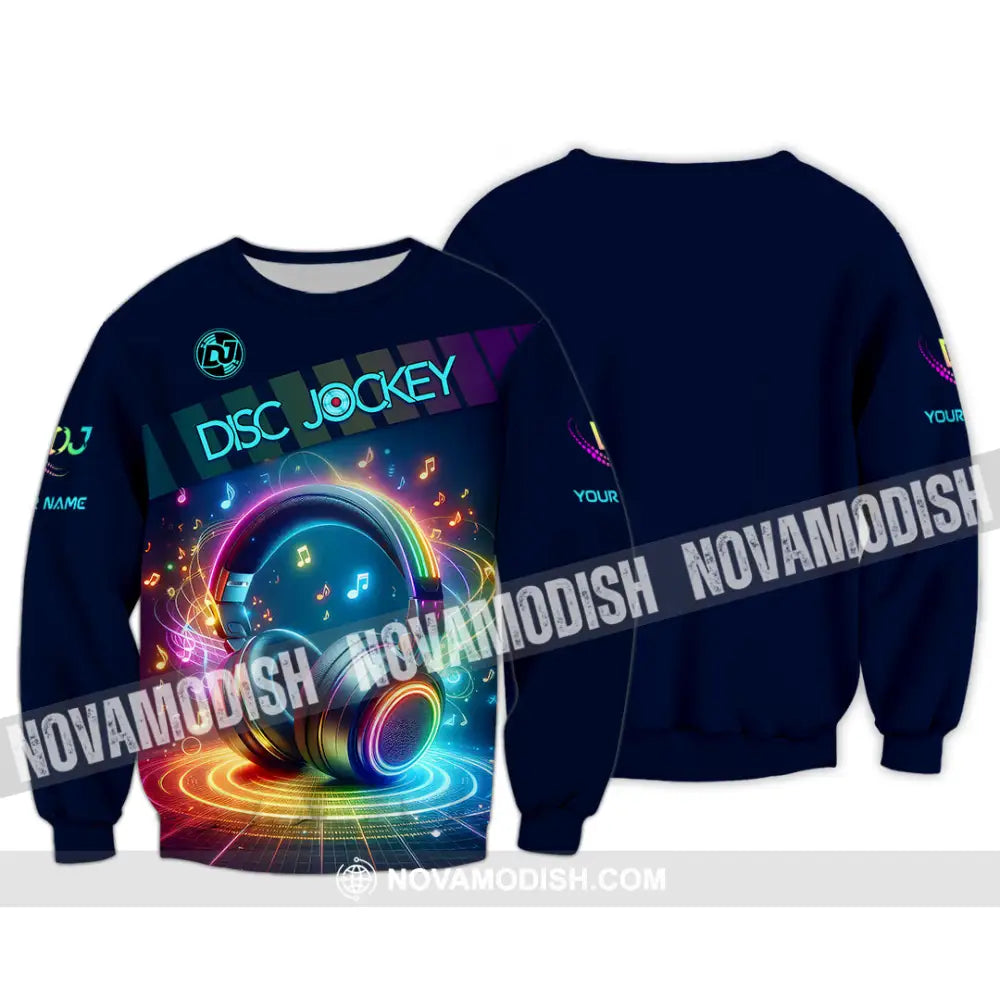 Unisex Shirt - Custom Text Dis Jockey Long Sleeve / S T-Shirt