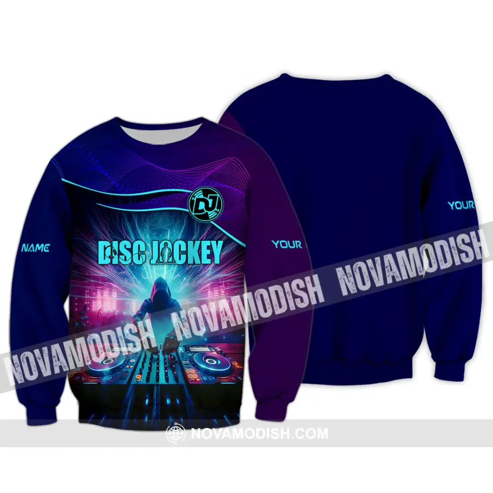 Unisex Shirt - Custom Text Dis Jockey Long Sleeve / S T-Shirt