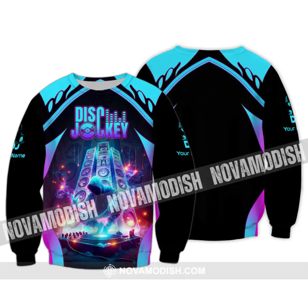 Unisex Shirt - Custom Text Dis Jockey Long Sleeve / S T-Shirt