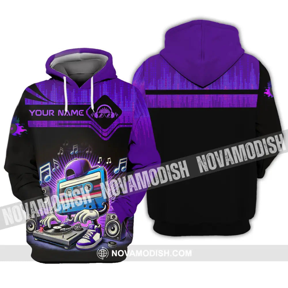 Unisex Shirt - Custom Text Shirt Disc Jockey Shirt Hoodie / S T-shirt