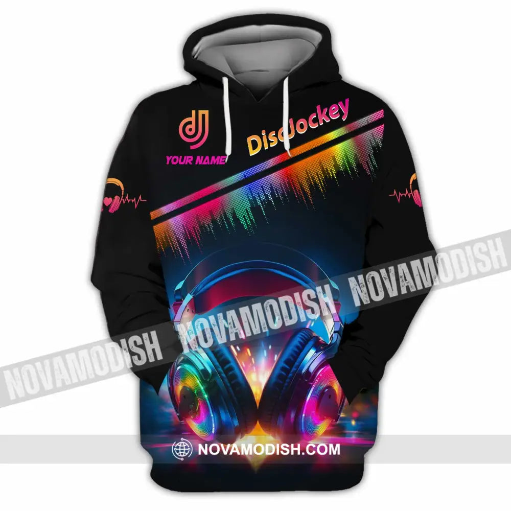 Unisex Shirt - Custom Text Disc Jockey Hoodie / S T-Shirt