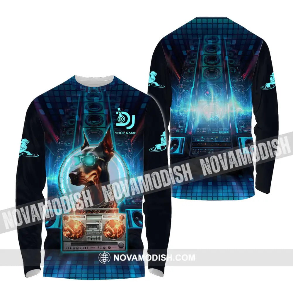 Unisex Shirt - Custom Text Disc Jockey Long Sleeve / S T-Shirt