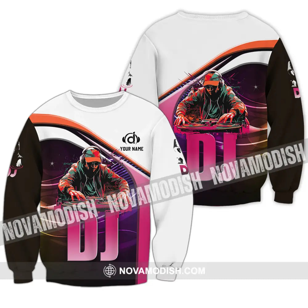 Unisex Shirt - Custom Text Shirt Disc Jockey Long Sleeve / S T-shirt