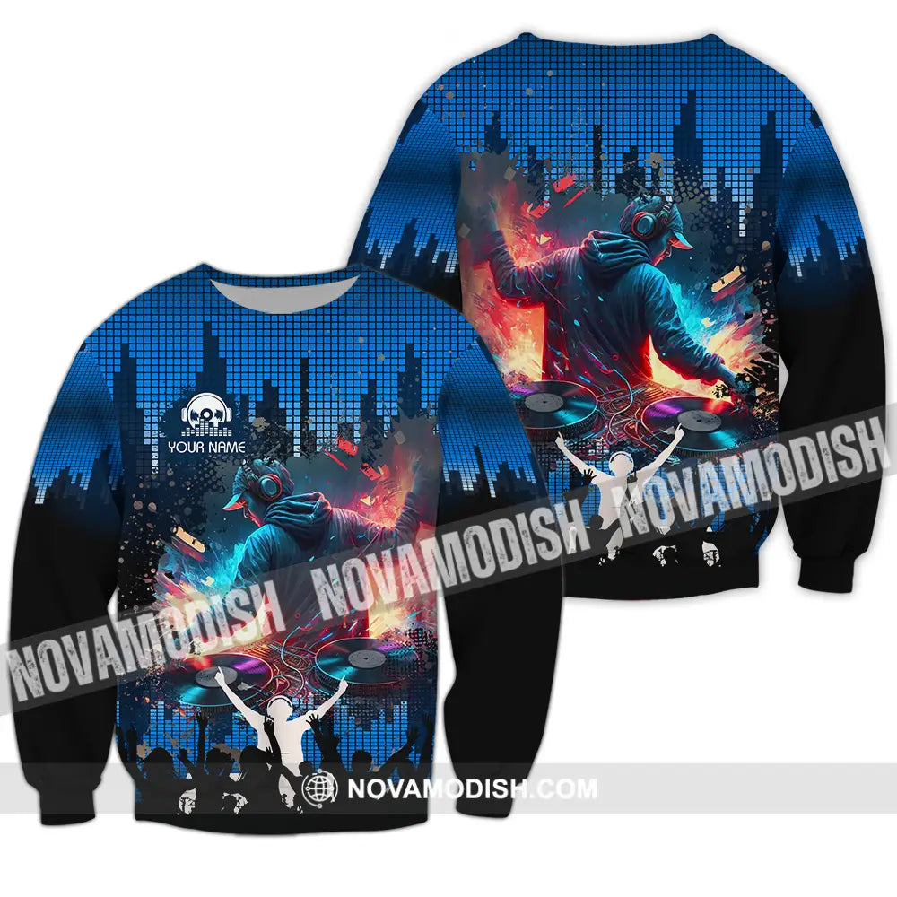 Unisex Shirt - Custom Text Disc Jockey Long Sleeve / S T-Shirt