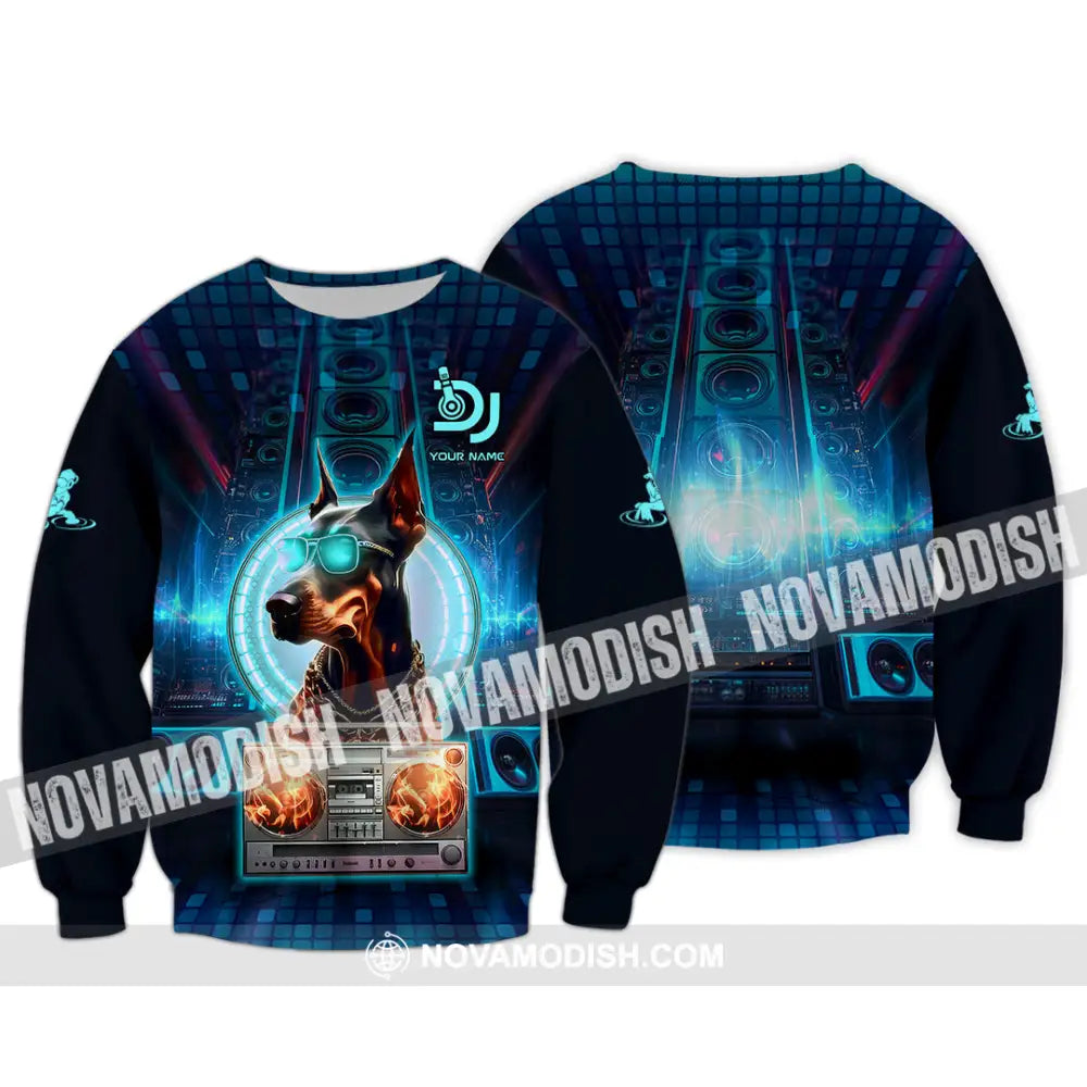 Unisex Shirt - Custom Text Disc Jockey Long Sleeve / S T-Shirt