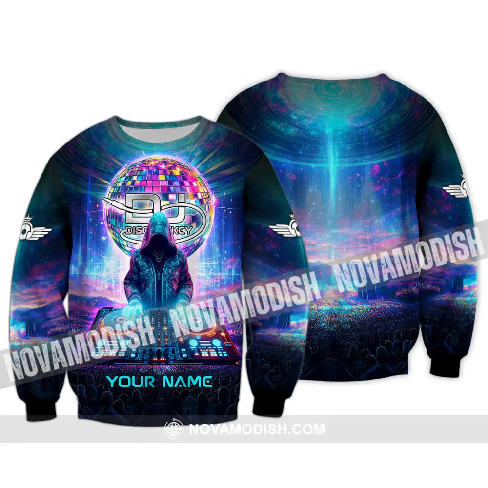 Unisex Shirt - Custom Text Disc Jockey Long Sleeve / S T-Shirt
