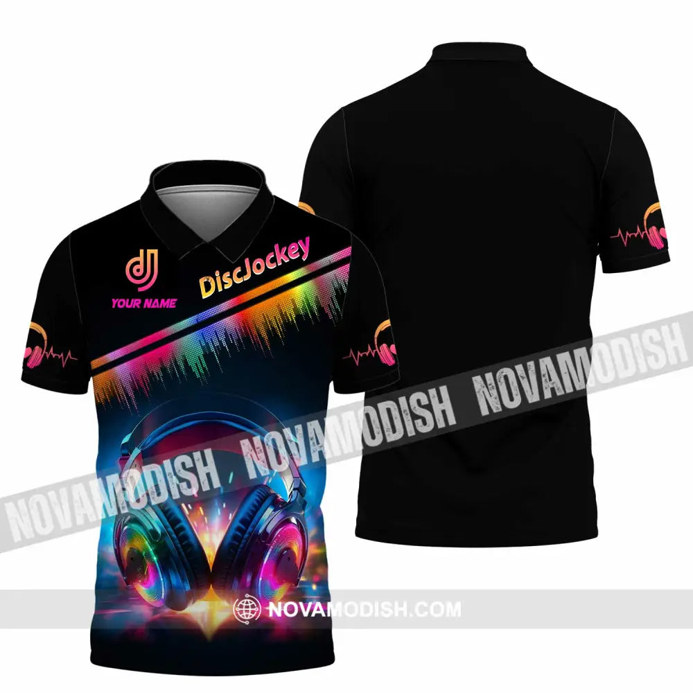 Unisex Shirt - Custom Text Disc Jockey Polo / S T-Shirt