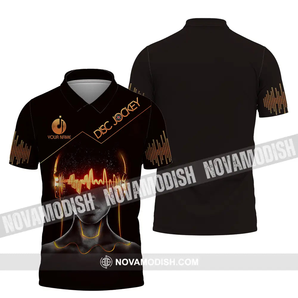 Unisex Shirt - Custom Text Disc Jockey Polo / S T-Shirt