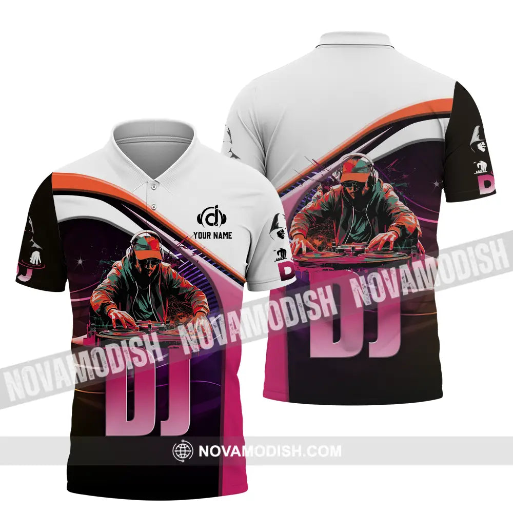 Unisex Shirt - Custom Text Shirt Disc Jockey Polo Shirt / S T-shirt