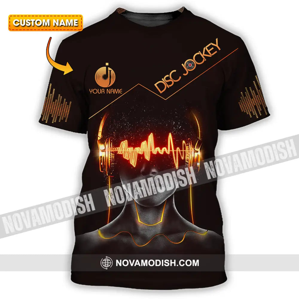 Unisex Shirt - Custom Text Disc Jockey T-Shirt