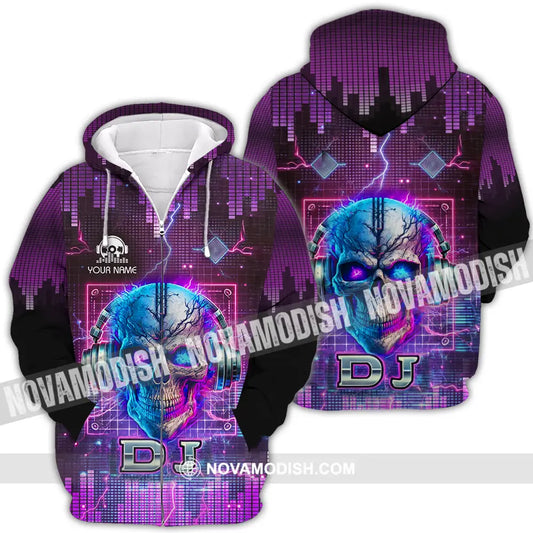 Unisex Shirt - Custom Text Disc Jockey Zipper Hoodie / S T-Shirt