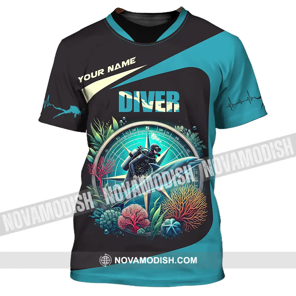 Unisex Shirt - Custom Text Diver T-Shirt / S T-Shirt