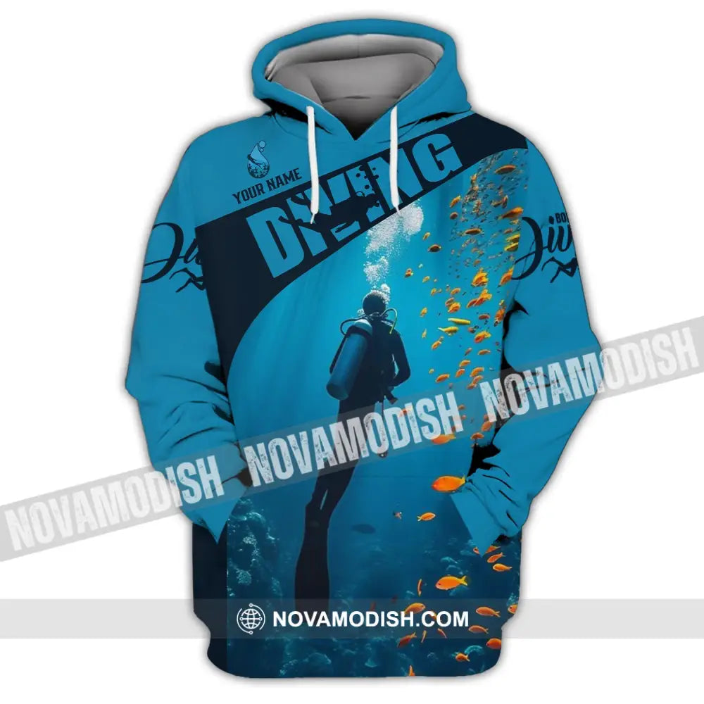 Unisex Shirt - Custom Text Diving Hoodie / S T-Shirt