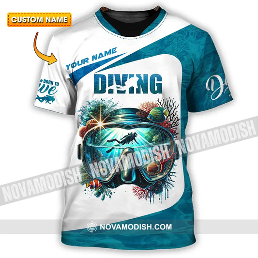Unisex Shirt - Custom Text Shirt Diving T-shirt