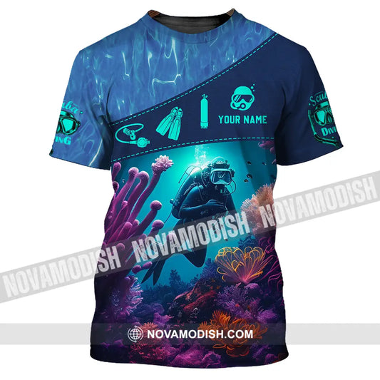 Unisex Shirt - Custom Text Shirt Diving T-Shirt / S T-shirt