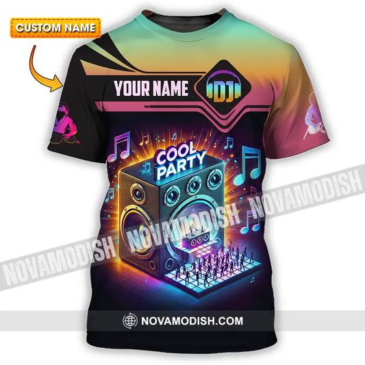 Unisex Shirt - Custom Text Dj Cool Party T-Shirt