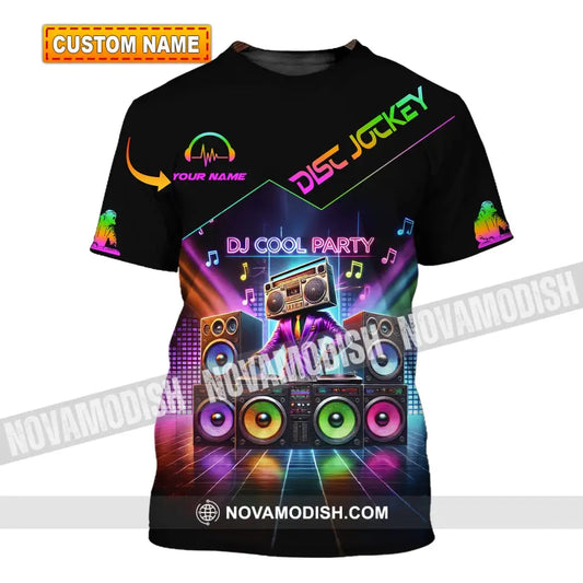Unisex Shirt - Custom Text Dj Cool Party T-Shirt