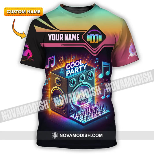 Unisex Shirt - Custom Text Dj Cool Party T-Shirt