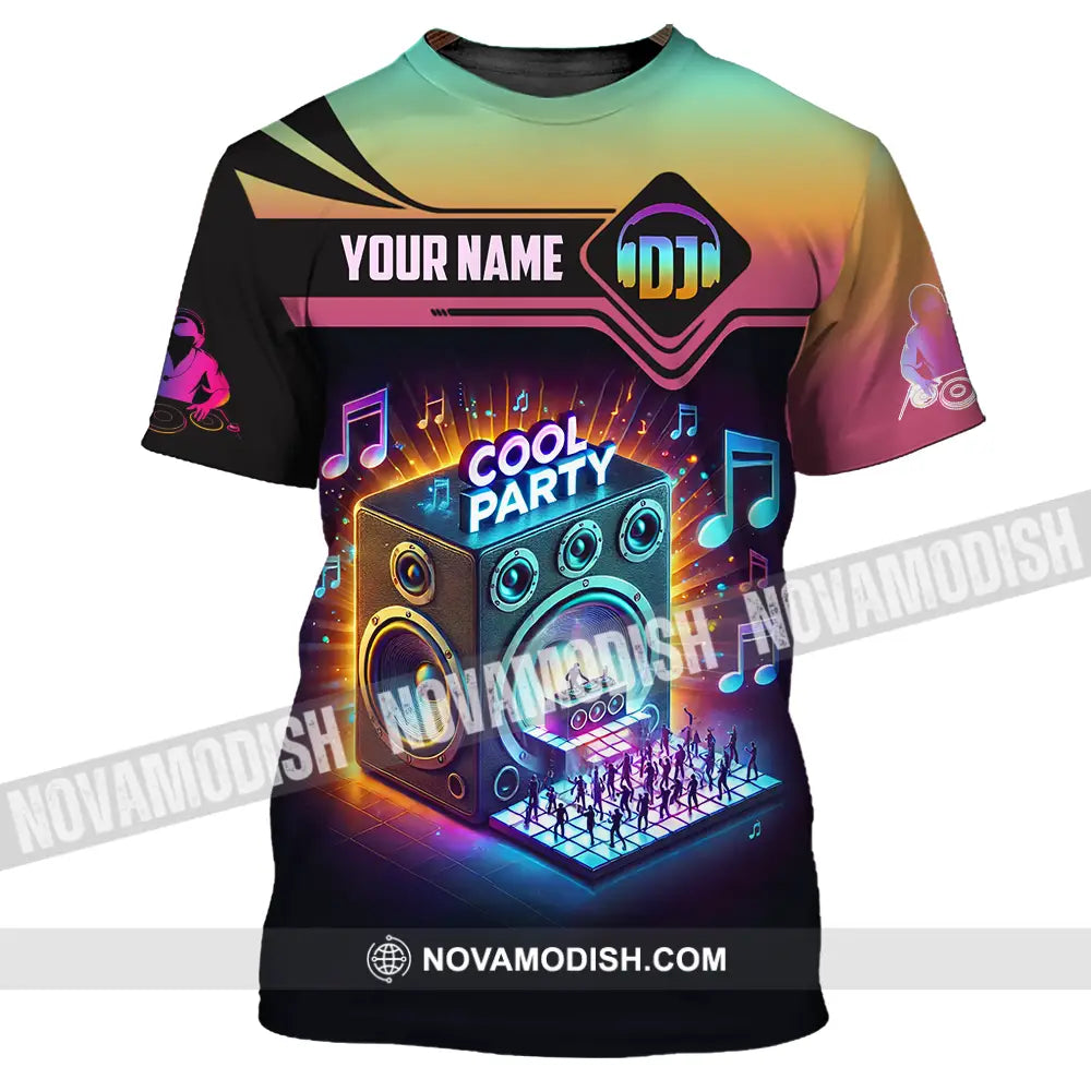 Unisex Shirt - Custom Text Dj Cool Party T-Shirt / S T-Shirt
